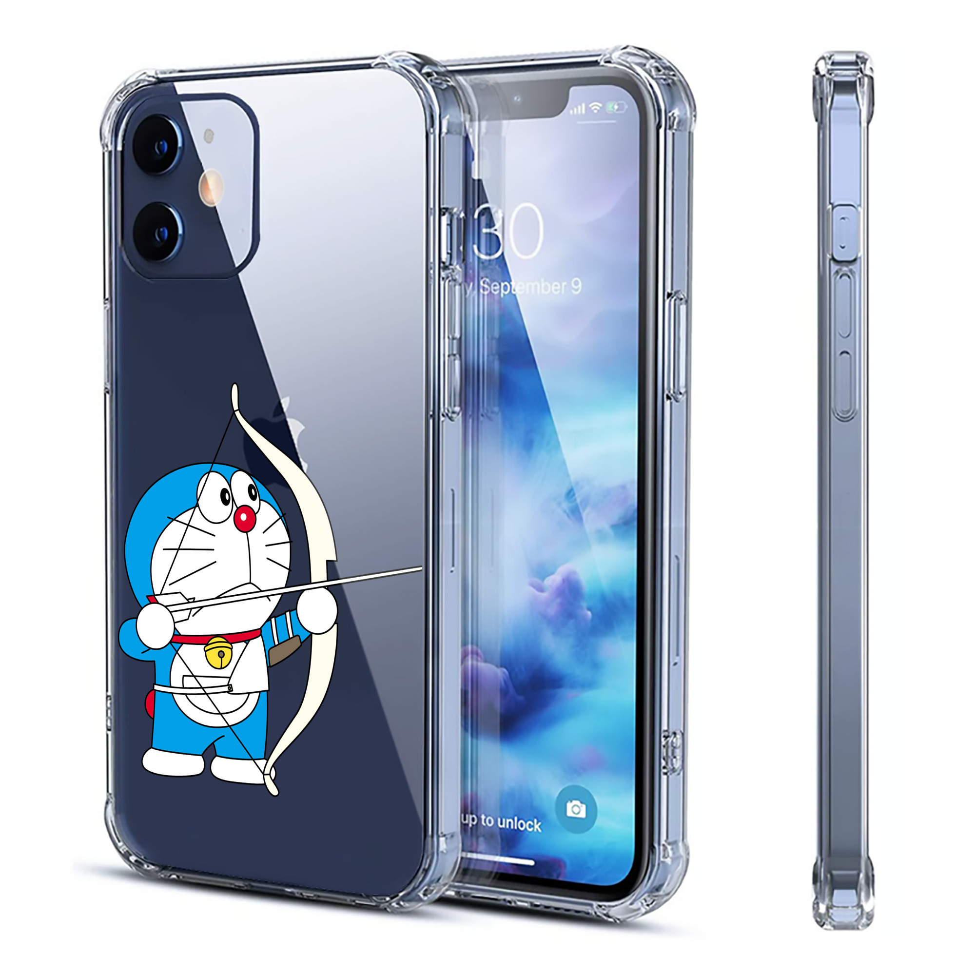 （画像用） ドラえもん Doraemon 【iPhone 12シリーズ対応】透明スマホケース（クリアソフトケース）